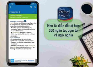 Oxford Dictionary of English – Ứng dụng từ điển tiếng Anh Oxford English Corpus bổ sung cho hơn 350.000 từ