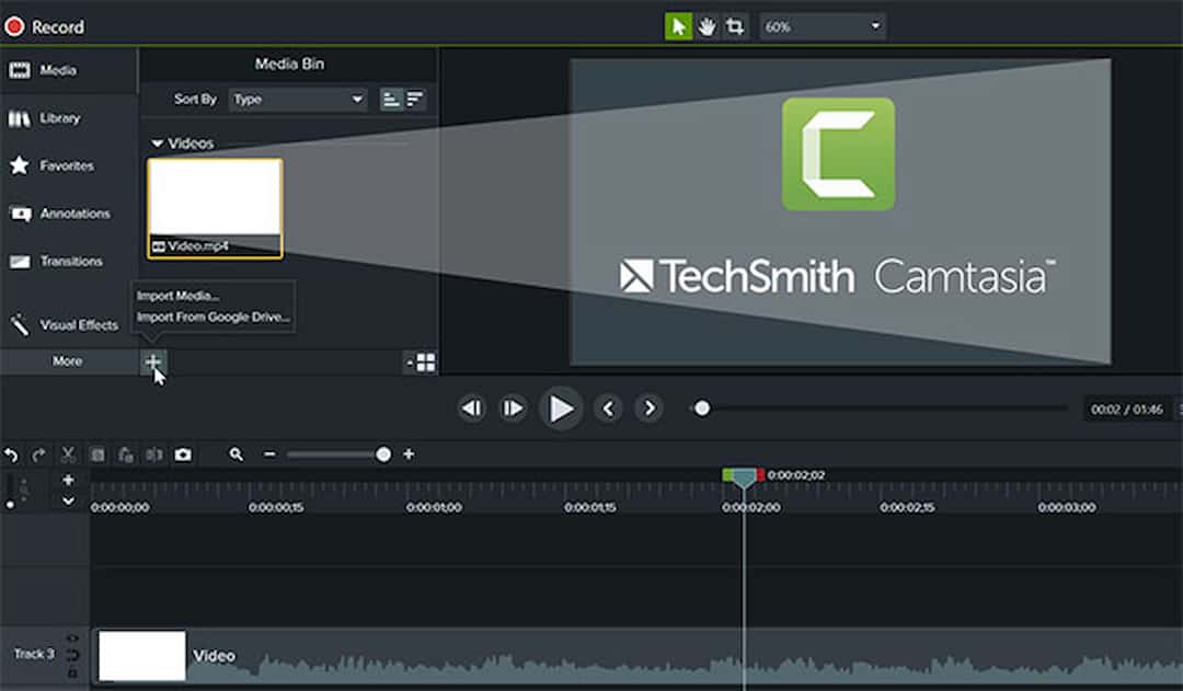 Phần mềm cắt ghép video miễn phí Camtasia Studio