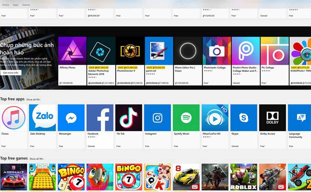 Cách tải ứng dụng về máy tính Windows 10 bằng Microsoft Store