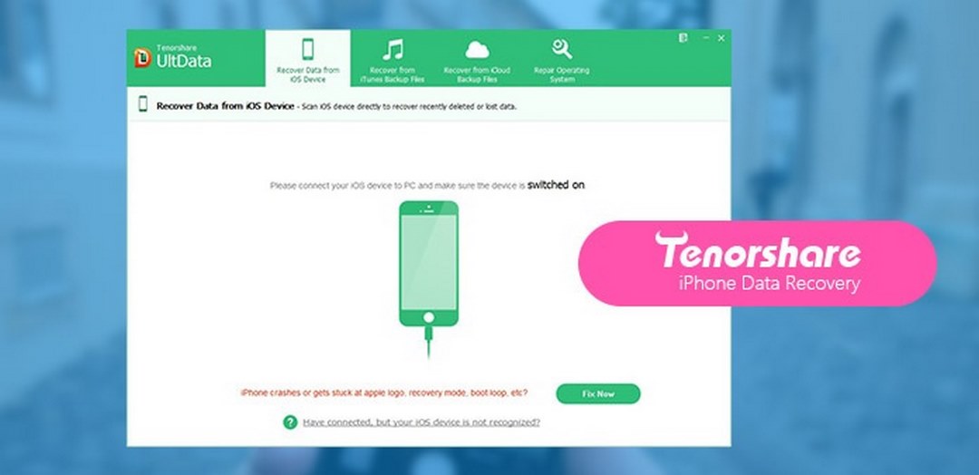 Phần mềm khôi phục tin nhắn zalo Tenorshare iPhone Data Recovery